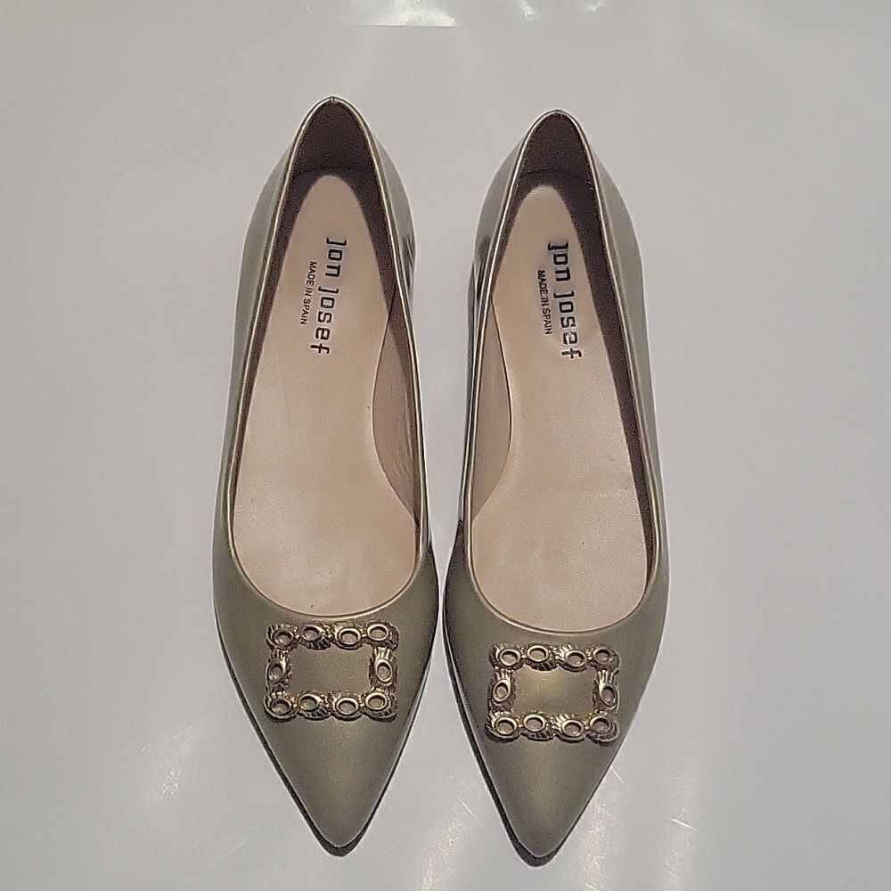 Jon Josef Pointed Toe Flats with Buckle